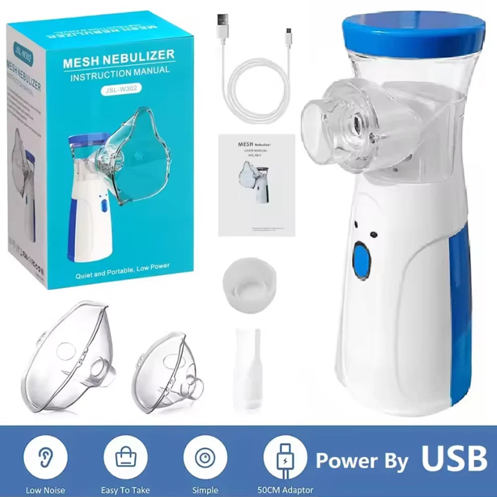 Mesh Portable Nebulizer Machine & Mask for Kids and Adults Mini Inhaler Nebulizer