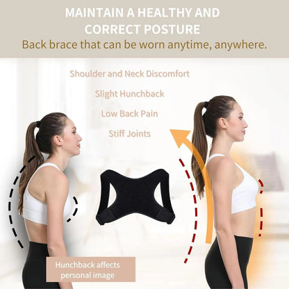 Invisible Back Posture Corrector Trainer Girdles Adjustable Shoulder Brace Straight Back Support for Men Women Adult Children