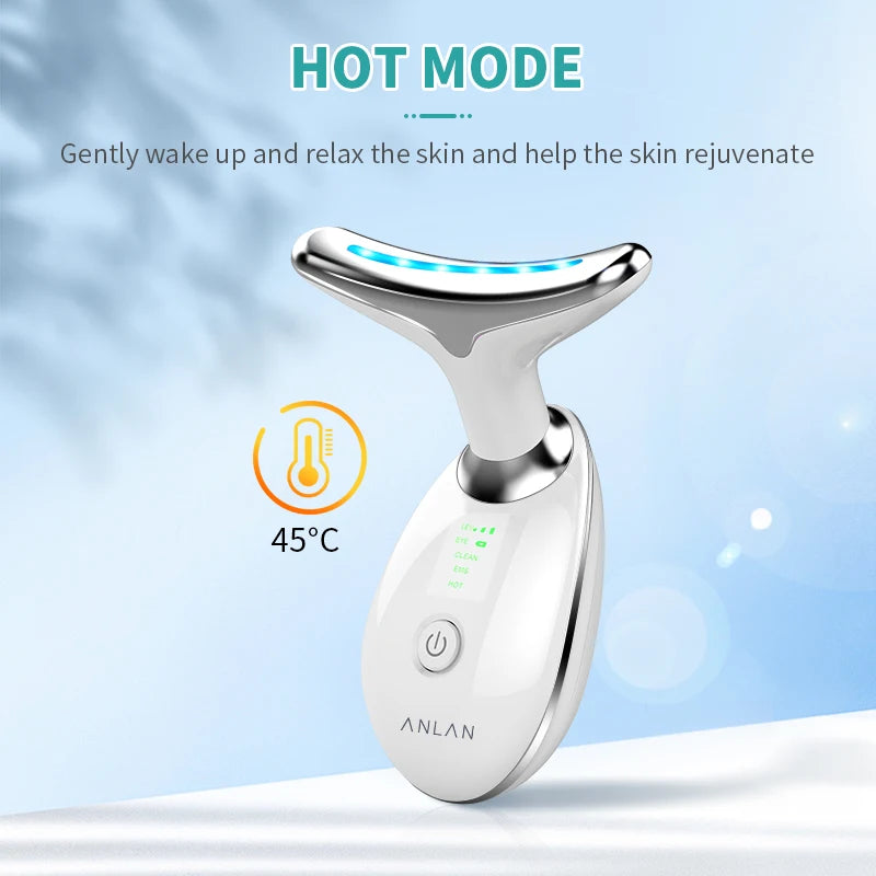 💥Latest Hot Sale💥3 in 1 Neck and Face Beauty Device EMS Facial Neck Lifting 3 Colors Light Skincare Skin Tighten Reduce Double Chin Skin Care Tools